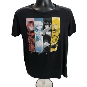 RWBY Anime Black T-Shirt - Ruby, Weiss, Blake, Yang | Official Rooster Teeth
